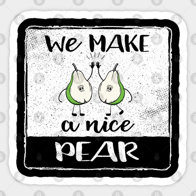 Nice Pear Fun Fruit Pun II Sticker by atomguy